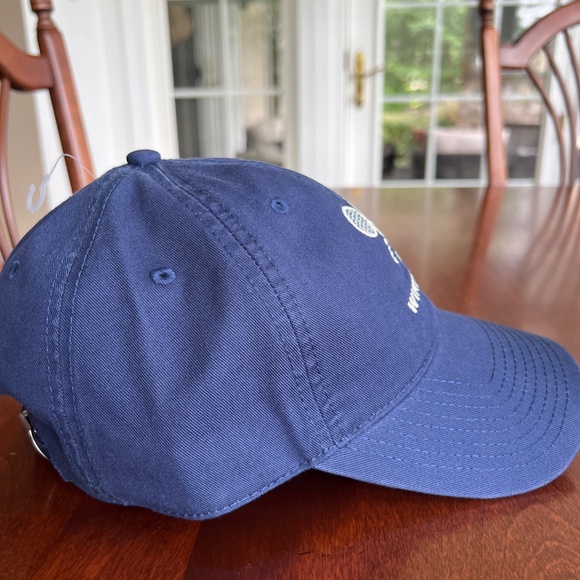 NWT Wimbledon baseball hat Navy blue Crossed Racket Logo - Picture 9 of 9